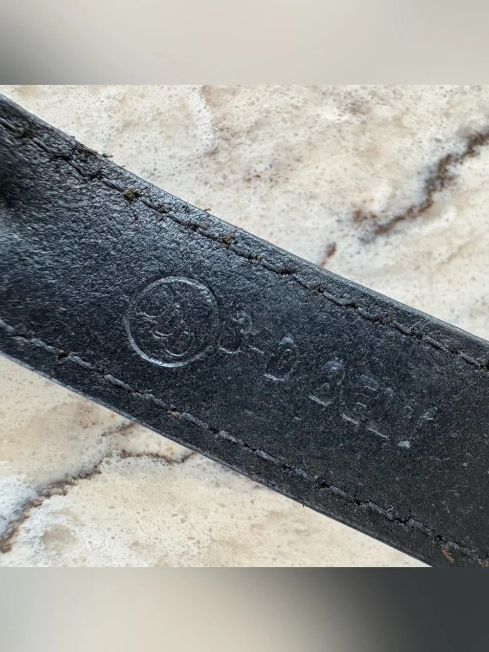 Women's Black Leather Link Belt with Silver-Tone Hardware